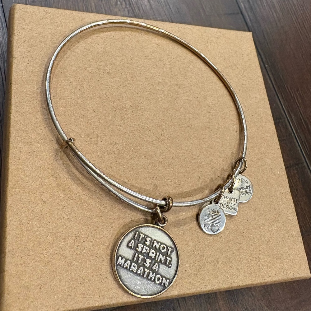Alex and Ani “It’s not a sprint, it’s a marathon” Charm Expandable Bracelet